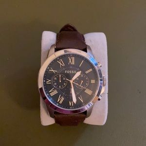 Fossil Grant Chronograph Brown Leather